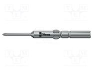 Screwdriver bit; Phillips; PH0; Overall len: 80mm; Ø: 2.5mm WERA