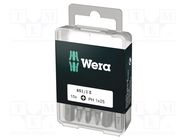 Screwdriver bit; Phillips; PH1; Overall len: 25mm; 10pcs. WERA