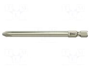 Screwdriver bit; Phillips; PH2; Overall len: 89mm; 1/4" WERA
