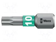 Screwdriver bit; Torx®; TX10; 1/4"; Overall len: 25mm; BiTorsion WERA