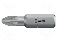 Screwdriver bit; Pozidriv®; PZ2; Overall len: 32mm WERA