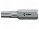 Screwdriver bit; Hex Plus key; HEX 3/8"; Overall len: 25mm WERA