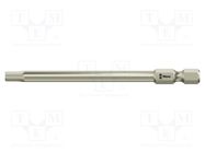 Screwdriver bit; Hex Plus key; HEX 1/8"; Overall len: 89mm WERA