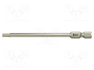 Screwdriver bit; Hex Plus key; HEX 3/32"; Overall len: 89mm 