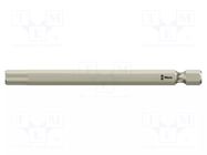 Screwdriver bit; Hex Plus key; HEX 6mm; Overall len: 89mm; 1/4" WERA