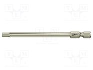 Screwdriver bit; Hex Plus key; HEX 4mm; Overall len: 89mm 