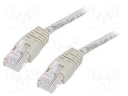 Patch cord; U/UTP; 5e; stranded; CCA; PVC; grey; 15m; 26AWG GEMBIRD