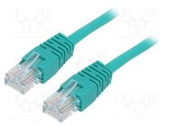 Patch cord; U/UTP; 5e; stranded; CCA; PVC; green; 3m; 26AWG GEMBIRD