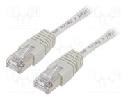 Patch cord; F/UTP; 5e; stranded; CCA; PVC; grey; 250mm; 26AWG GEMBIRD