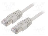 Patch cord; F/UTP; 5e; stranded; CCA; PVC; grey; 10m; 26AWG GEMBIRD