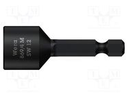 Screwdriver bit; 6-angles socket; Socket: HEX 12mm; with magnet WERA