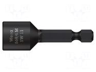 Screwdriver bit; 6-angles socket; 1/4"; HEX 11mm; magnetic WERA