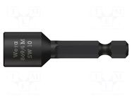 Screwdriver bit; 6-angles socket; HEX 10mm; Overall len: 50mm WERA