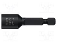 Screwdriver bit; 6-angles socket; Socket: HEX 7/16" WERA