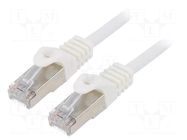 Patch cord; RJ45 plug; F/UTP; 6; stranded; CCA; PVC; white; 0.5m GEMBIRD