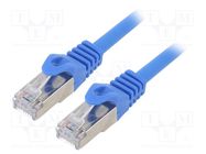 Patch cord; F/UTP; 6; stranded; CCA; PVC; blue; 2m; RJ45 plug; 26AWG GEMBIRD