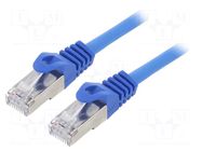 Patch cord; RJ45 plug; F/UTP; 6; stranded; CCA; PVC; blue; 3m; 26AWG GEMBIRD