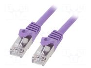 Patch cord; RJ45 plug; F/UTP; 6; stranded; CCA; 5m; PVC; violet GEMBIRD