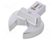 Wrench tip; torque,spanner; 16mm; Mounting: 9x12; open end insert WERA