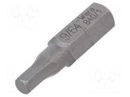 Screwdriver bit; Hex Plus key; HEX 9/64"; Socket size-inch: 1/4" WERA
