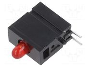 LED; in housing; 2.8mm; No.of diodes: 1; red; 2mA; 60°; 1.2÷4mcd MENTOR