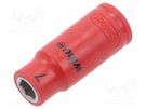 Socket; 6-angles,insulated,socket spanner; HEX 7mm; 1/4"; 42mm WIHA