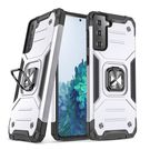 Wozinsky Ring Armor Tough Hybrid Case Cover + Magnetic Mount for Samsung Galaxy S22 + (S22 Plus) Silver, Wozinsky