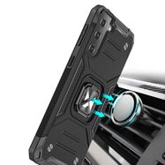 Wozinsky Ring Armor Tough Hybrid Case Cover + Magnetic Mount for Samsung Galaxy S22 + (S22 Plus) Silver, Wozinsky
