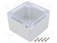 Enclosure: multipurpose; X: 90mm; Y: 90mm; Z: 60mm; ZP; polycarbonate KRADEX