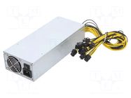 Power supply: computer; ATX; 1850W; 12V; PCIe 6pin x10 QOLTEC