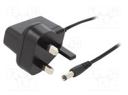 Power supply: switched-mode; mains,plug; 5VDC; 1A; 5W; Out: 5,5/2,1 XP POWER