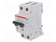 Circuit breaker; 230/400VAC; Inom: 63A; Poles: 2; Charact: C; 6kA ABB