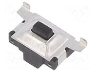 Microswitch TACT; SPST-NO; Pos: 2; 0.05A/12VDC; SMD; none; 2.16N KNITTER-SWITCH