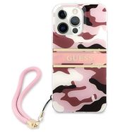 Guess GUHCP13LKCABPI iPhone 13 Pro / 13 6.1&quot; pink/pink hardcase Camo Strap Collection, Guess