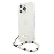 Guess GUHCP13LKPSWH iPhone 13 Pro / 13 6.1&quot; Transparent Hardcase White Pearl, Guess