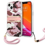 Guess GUHCP13MKCABPI iPhone 13 6.1&quot; pink/pink hardcase Camo Strap Collection, Guess