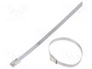 Cable tie; L: 125mm; W: 4.6mm; stainless steel AISI 304; 890N BM GROUP