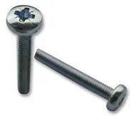 SCREW, POZI PAN, BRASS, NP, M3X12, PK100