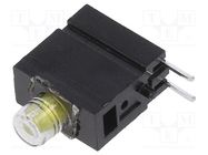 LED; in housing; 3.9mm; No.of diodes: 1; yellow; 20mA; 60°; 10÷20mcd MENTOR