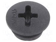 Stopper; M12; 1.5; IP56; polyamide; black; Thread: metric; 6mm BM GROUP