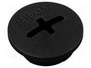 Stopper; M16; 1.5; IP56; polyamide; black; Thread: metric; 6mm BM GROUP