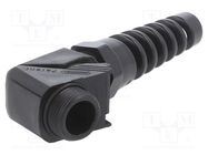 Cable gland; angular; PG11; IP68; polyamide; black; HSK-W-FLEX HUMMEL