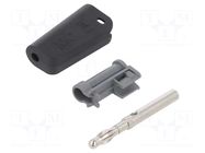 Connector: 4mm banana; plug; 19A; 30VAC; 60VDC; black; 2.5mm2 STÄUBLI