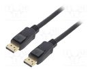 Cable; DisplayPort 1.4,HDCP 2.2; DisplayPort plug,both sides Goobay