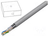 Wire; F/UTP; 4x2x24AWG; 5e; stranded; CCA; Insulation: PVC; grey GEMBIRD