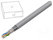 Wire; F/UTP; 4x2x24AWG; 5e; wire; Cu; Insulation: PVC; grey; 100m GEMBIRD