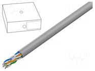 Wire; U/UTP; 4x2x24AWG; 5e; stranded; CCA; Insulation: PVC; grey GEMBIRD