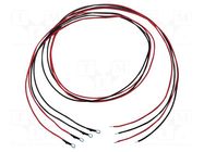 Test leads; Len: 1.2m; ring terminal x4,free end x4 GW INSTEK