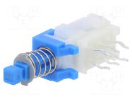 Switch: push-button; Pos: 2; DPDT; 0.1A/30VDC; ON-ON; Illumin: none ALPS