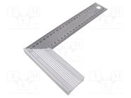 Try square; L: 250mm; Width: 140mm; fitted with graduated scale STANLEY